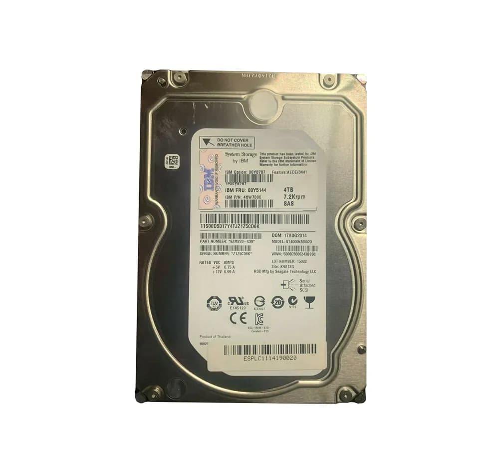 46W7000 - IBM 4TB 7200RPM SAS 6Gb/s 3.5-in Hard Drive