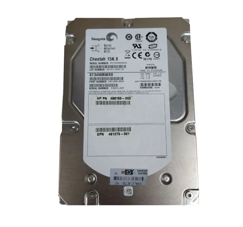 481273-001 - HP 450GB 15000RPM SAS 3Gb/s 3.5-in Hard Drive