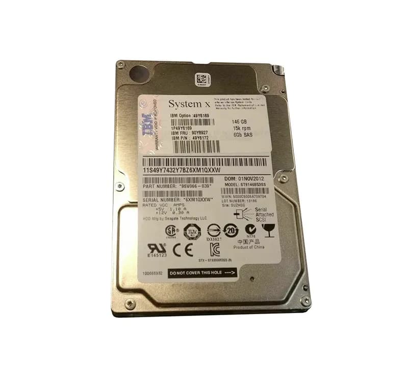 49Y6172 - IBM 146GB 15000RPM SAS 6Gb/s 64MB Cache 2.5-Inch Hard Drive