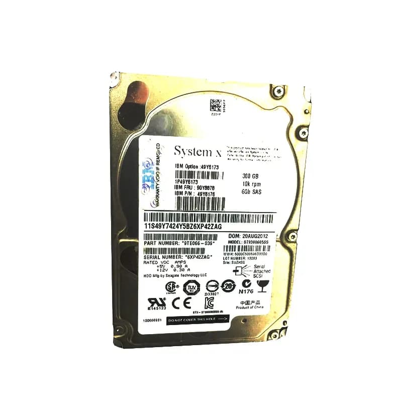 49Y6173 - IBM 300GB 10000RPM SAS 6Gb/s Hot Swap 2.5-in HDD
