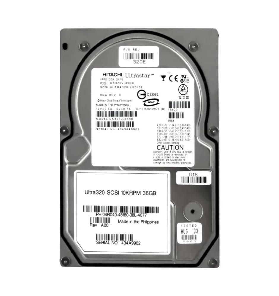 4R040 - Dell 36GB 10000RPM SCSI 320MB/s 3.5-in Hard Drive
