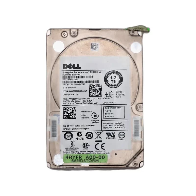 4RYFR - Dell 1.2TB 10000RPM SAS 2.5-Inch Hard Drive