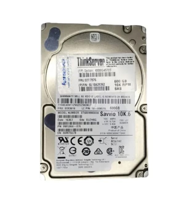 4XB0G45723 - Lenovo 600GB SAS 10000RPM 2.5-Inch Hard Drive