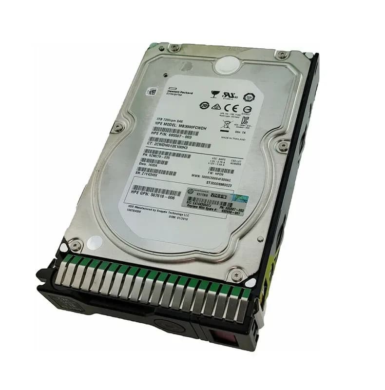 507618-006 - HP 3TB 7200RPM SAS 6Gb/s 3.5-in Hard Drive