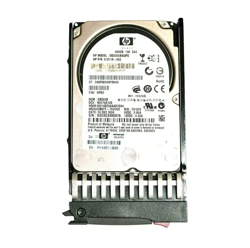 512116-002 - HP 300GB SAS 10000RPM 2.5-inch Hard Drive