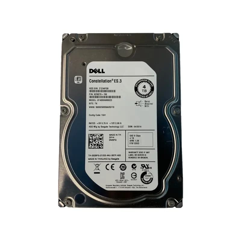 529FG - Dell 4TB 7200RPM SAS 6Gb/s 3.5-Inch Hard Drive
