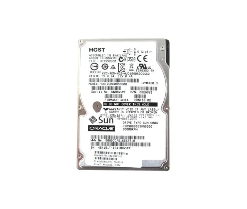 542-0423 - Sun 600GB 10K SAS 6Gb/s Hot Swap 2.5-in HDD with Tray
