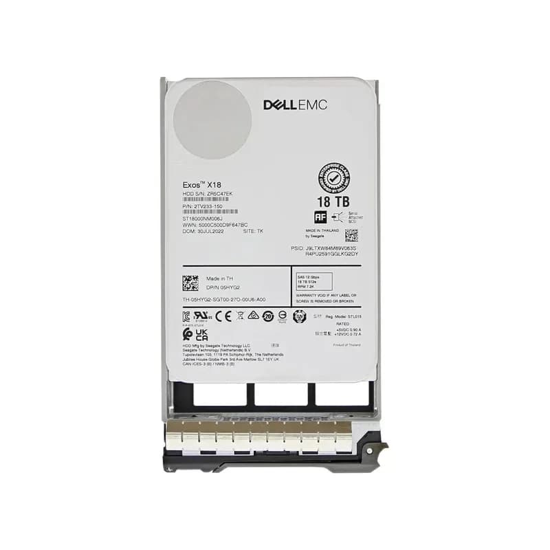 5HYG2 - Dell 18TB 7200RPM SAS 12Gb/s 3.5-Inch Hard Drive