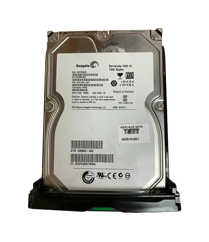 633982-002 - HP 1TB 7200RPM SATA 6Gb/s 3.5-in Hard Drive