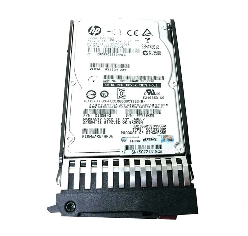 635331-001 - HP 300GB 10000RPM SAS 6Gb/s Hot Swap 2.5-in HDD