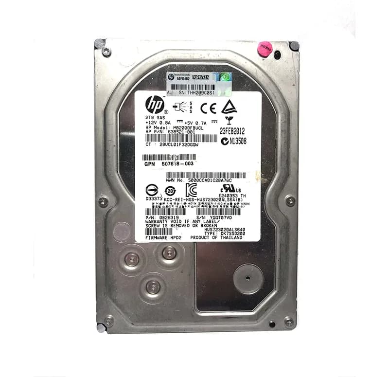 638521-001 - HP 2TB SAS 7200RPM 3.5-Inch Hard Drive