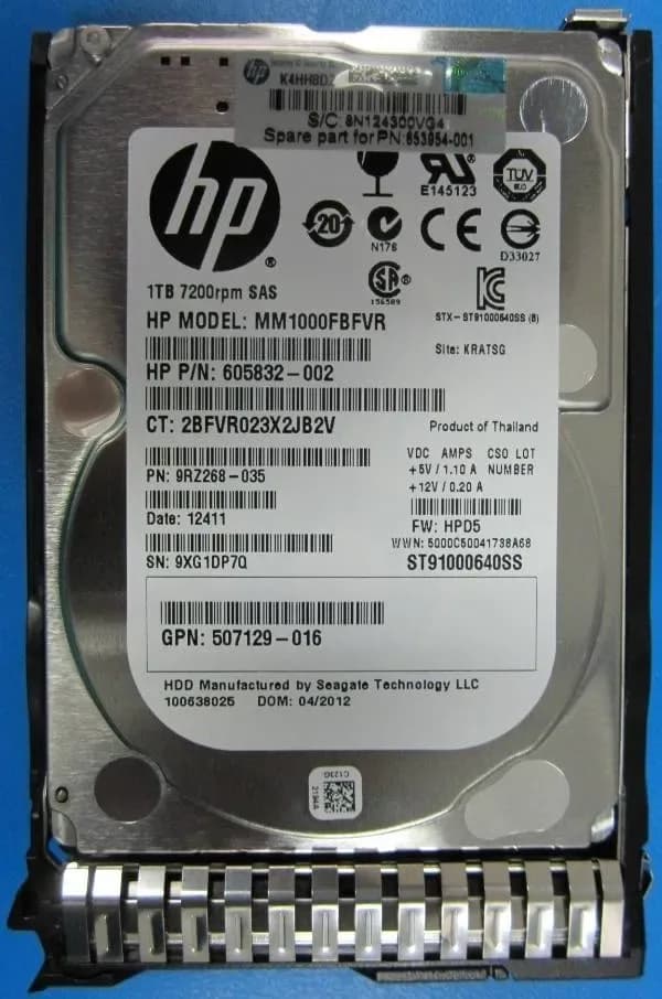 652749-B21 - HPE 1TB 7200RPM SAS 2.5-Inch Hard Drive