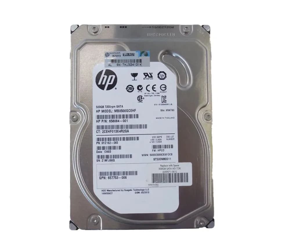 657753-006 - HP 500GB 7200RPM SATA 6Gb/s 3.5-in Hard Drive