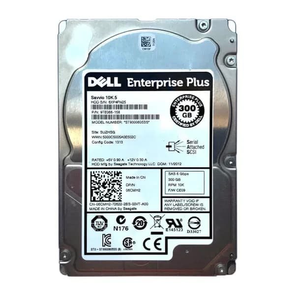 6CMH2 - Dell 300GB 10000RPM SAS 6Gb/s 2.5-in HDD with Tray