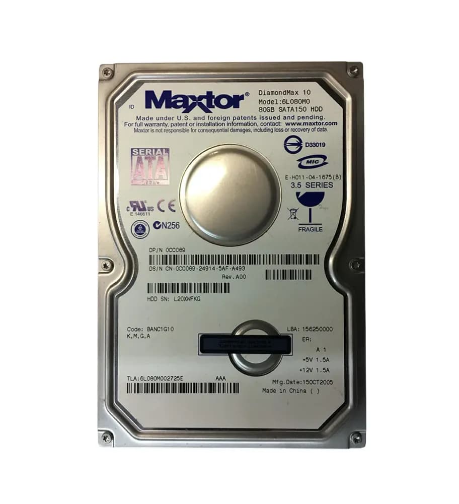 6L080M0 - Maxtor 80GB 7200RPM SATA 1.5Gb/s 3.5-in Hard Drive