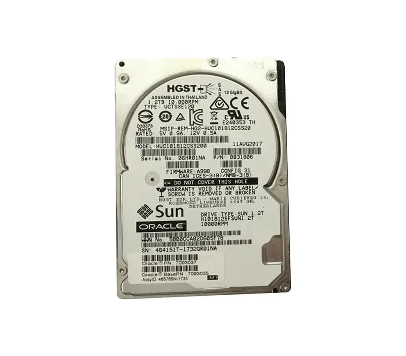 7093035 - Sun 1.2TB 10000RPM SAS 12Gb/s 2.5-in Hard Drive