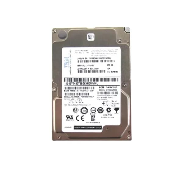 74Y6474 - IBM 283GB 15000RPM SAS 3Gb/s 2.5-Inch Hard Drive