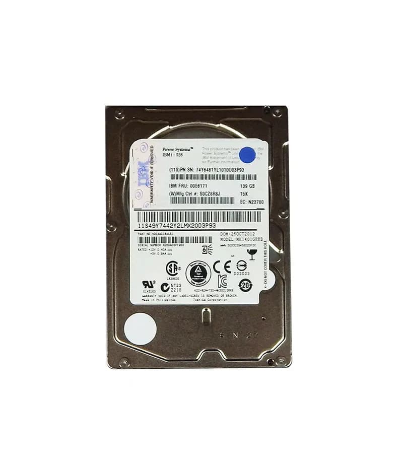 74Y6481 - IBM 139GB 15000RPM SAS 6Gb/s SFF 2.5-Inch Hard Drive