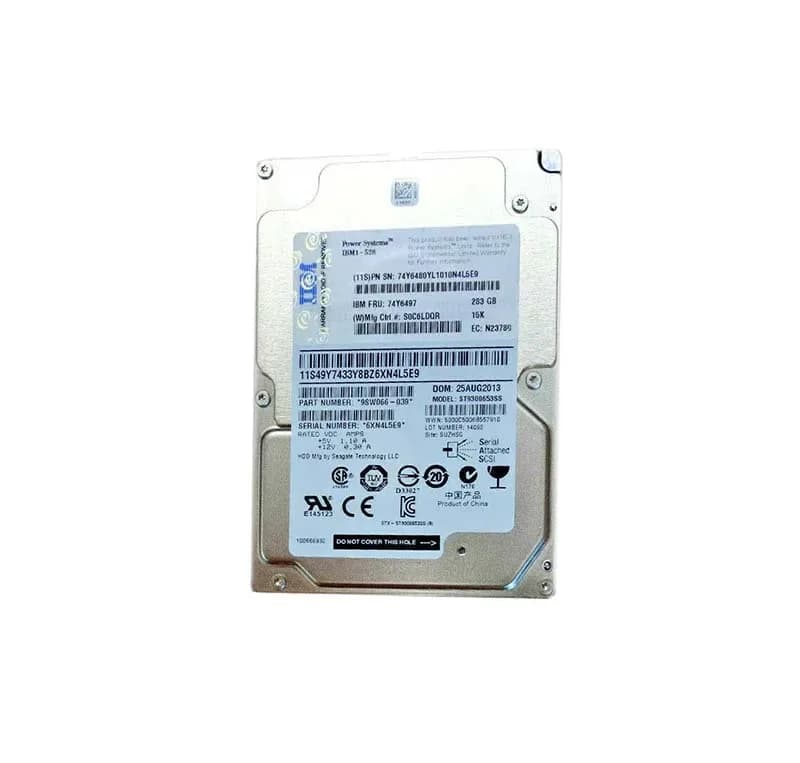 74Y6497 - IBM 300GB 15000RPM SAS 6Gb/s Hot Swap 2.5-in HDD