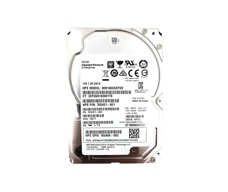 765451-001 - HPE 1TB 7200RPM SATA 6Gb/s 3.5-in Hard Drive