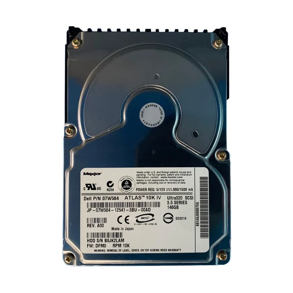 7W584 - Dell 146GB 10000RPM SCSI 320MB/s 3.5-in Hard Drive
