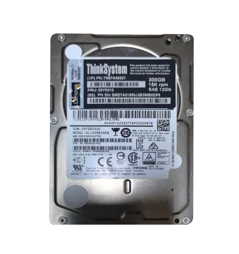 7XB7A00021 - Lenovo 300GB 15000RPM SAS 12Gb/s 2.5-in Hard Drive