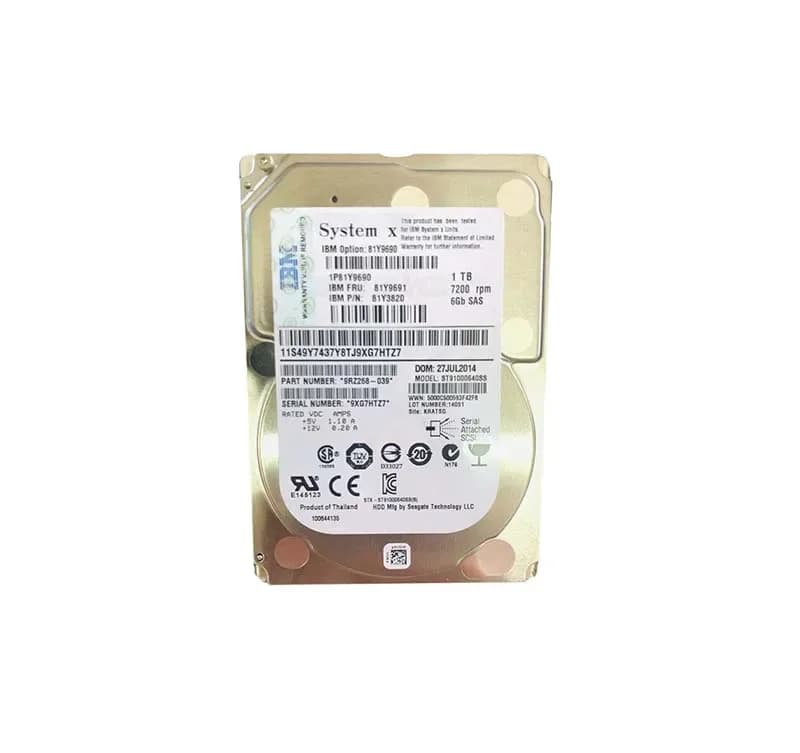 81Y3820 - IBM 1TB 7200RPM SAS 6Gb/s 2.5-in Hard Drive