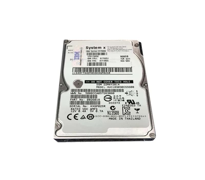 81Y9650 - IBM 900GB 10000RPM SAS 2.5-Inch Hard Drive