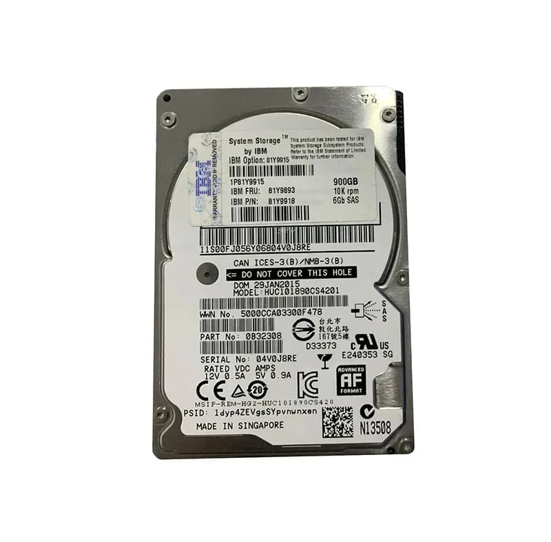 81Y9915 - IBM 900GB 10000RPM SAS 2.5-Inch Hard Drive