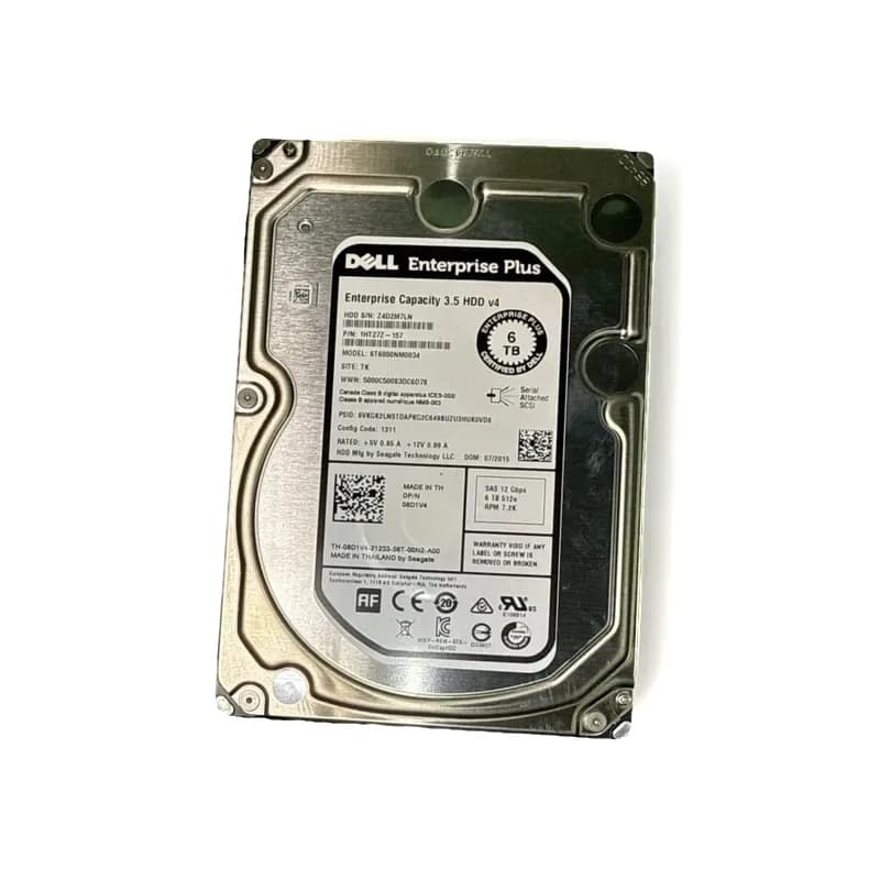 8D1V4 - Dell 6TB 7200RPM SAS 12Gb/s 3.5-in Hard Drive