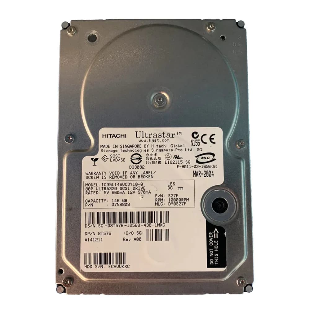 8T576 - Dell 146GB 10000RPM SCSI 320MB/s 3.5-in Hard Drive
