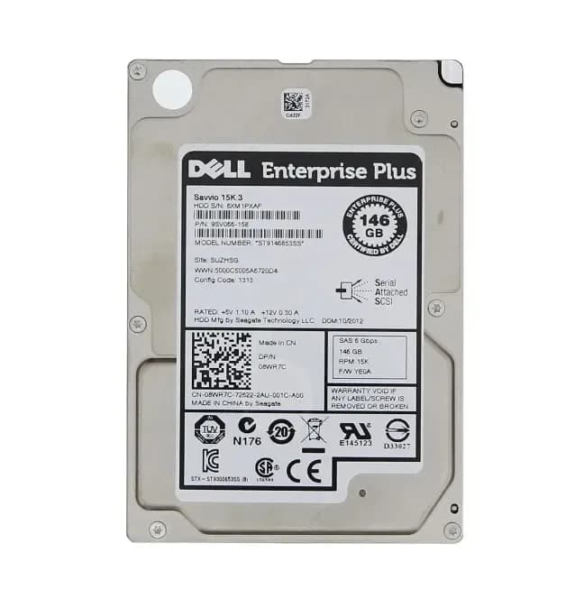 8WR7C - Dell 146GB 15000RPM SAS 6Gb/s 2.5-in HDD with Tray