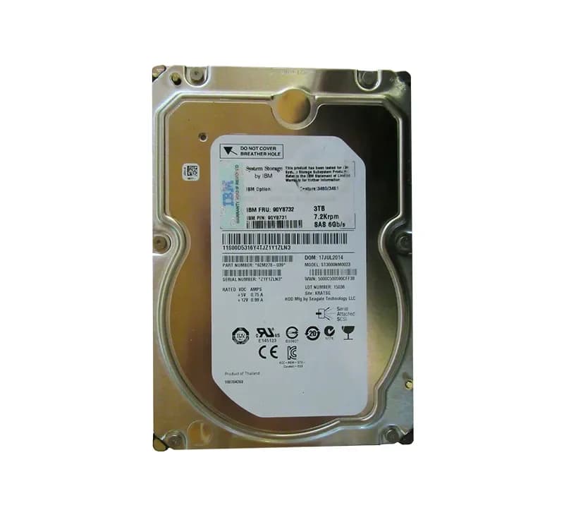 90Y8731 - IBM 3TB 7200RPM SAS 6Gb/s 3.5-in Hard Drive