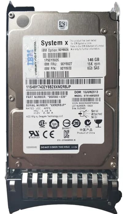 90Y8930 - IBM 146GB 15000RPM SAS 6Gb/s Hot Swap 2.5-in HDD