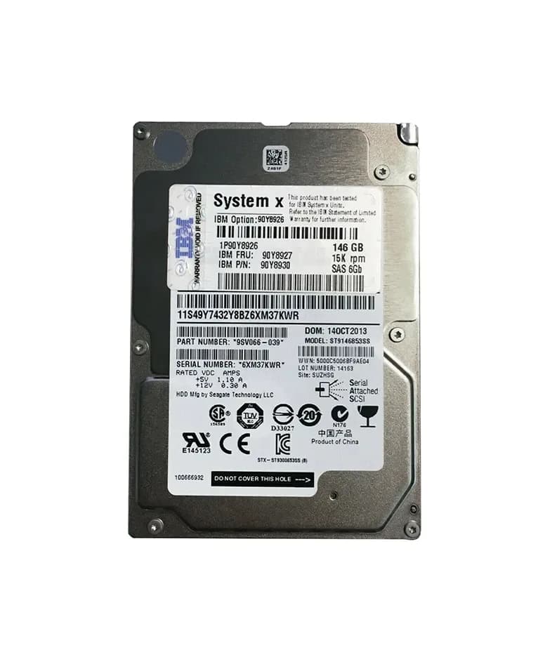 90Y8953 - IBM 500GB 7200RPM SAS 6Gb/s 2.5-in Hard Drive