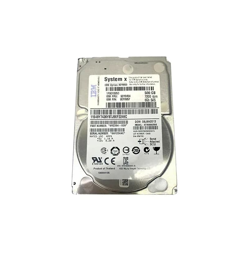 90Y8957 - IBM 500GB 7200RPM SAS 6Gb/s 2.5-in Hard Drive