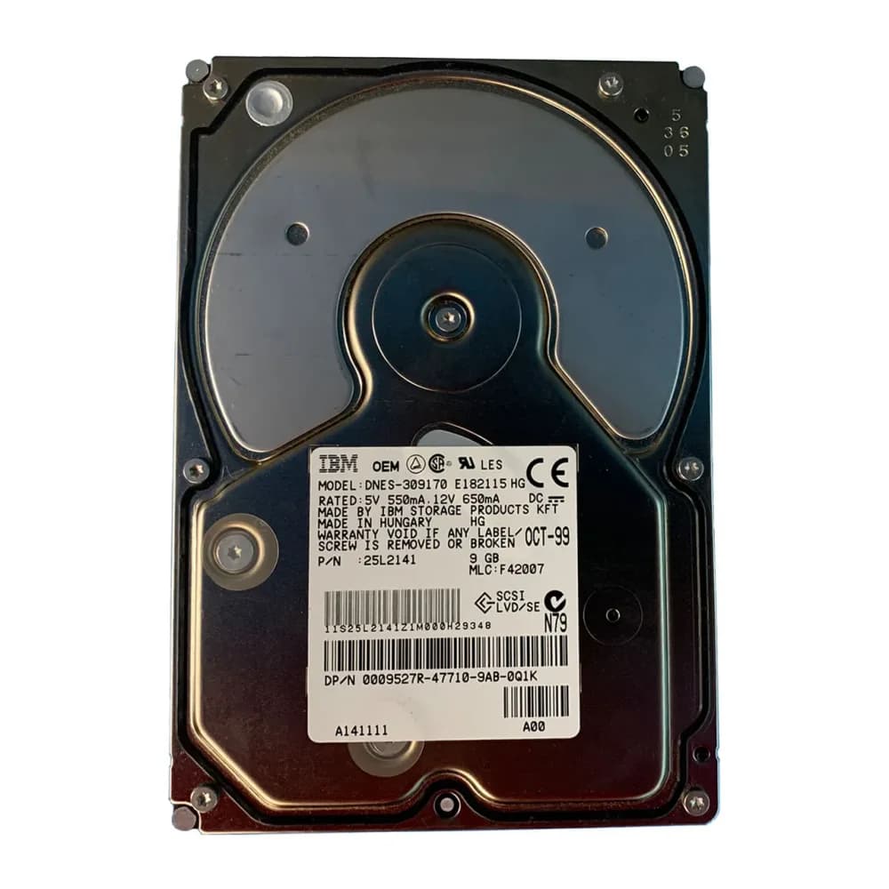 9527R - Dell 9.1GB 7.2K U2W SCSI Hot Swap 68-Pin 3.5-in HDD