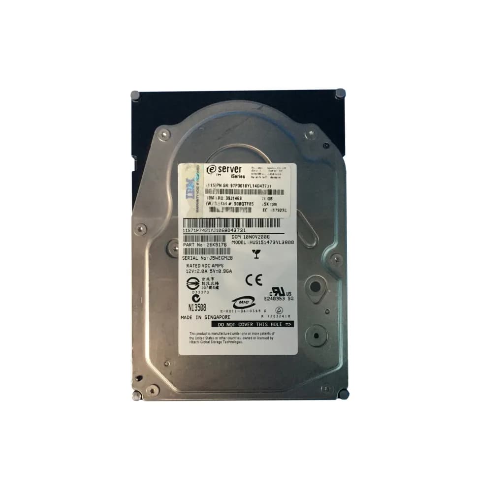 97P3010 - IBM 73.4GB 15000RPM SCSI 320MB/s 3.5-in Hard Drive