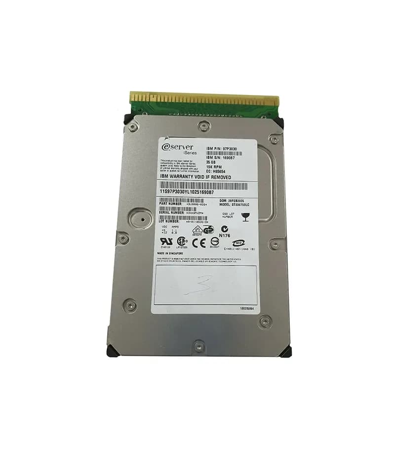 97P3030 - IBM 35GB 15000RPM SCSI 320MB/s 3.5-in Hard Drive
