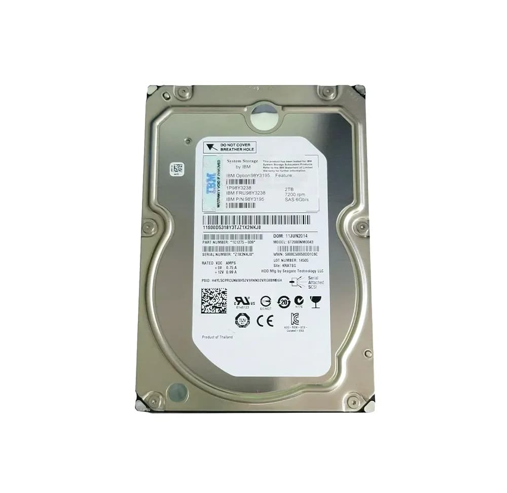98Y3195 - IBM 2TB 7200RPM SAS 6Gb/s 3.5-in Hard Drive