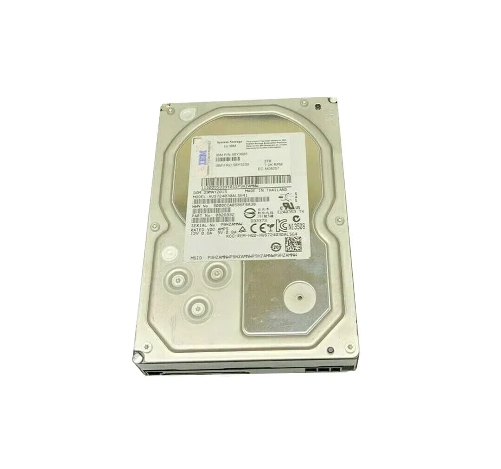 98Y3239 - IBM 3TB 7200RPM SAS 6Gb/s 3.5-in Hard Drive