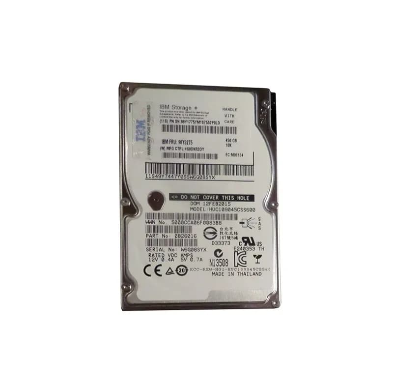 98Y3275 - IBM 450GB 10K SAS 6Gb/s 16MB 2.5-in HDD with Tray