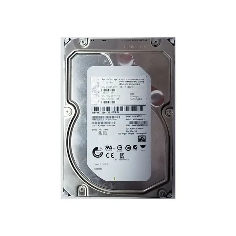 99Y1165 - IBM 2TB 7200RPM SATA 6Gb/s 3.5-in Hard Drive