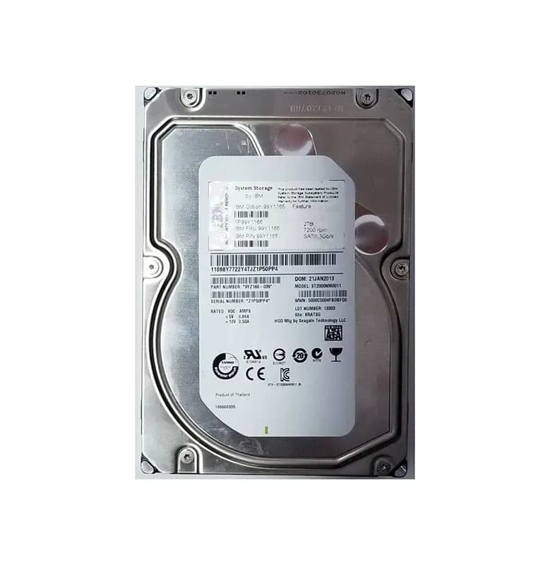 99Y1166 - IBM 2TB 7200RPM SATA 6Gb/s 3.5-in Hard Drive