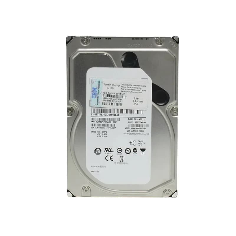 99Y1167 - IBM 2TB 7200RPM SAS 6Gb/s 3.5-in Hard Drive