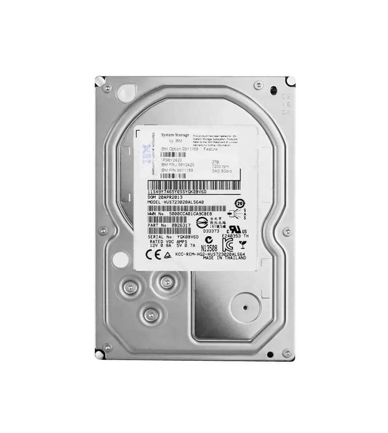 99Y1168 - IBM 2TB 7200RPM SAS 6Gb/s 3.5-in Hard Drive