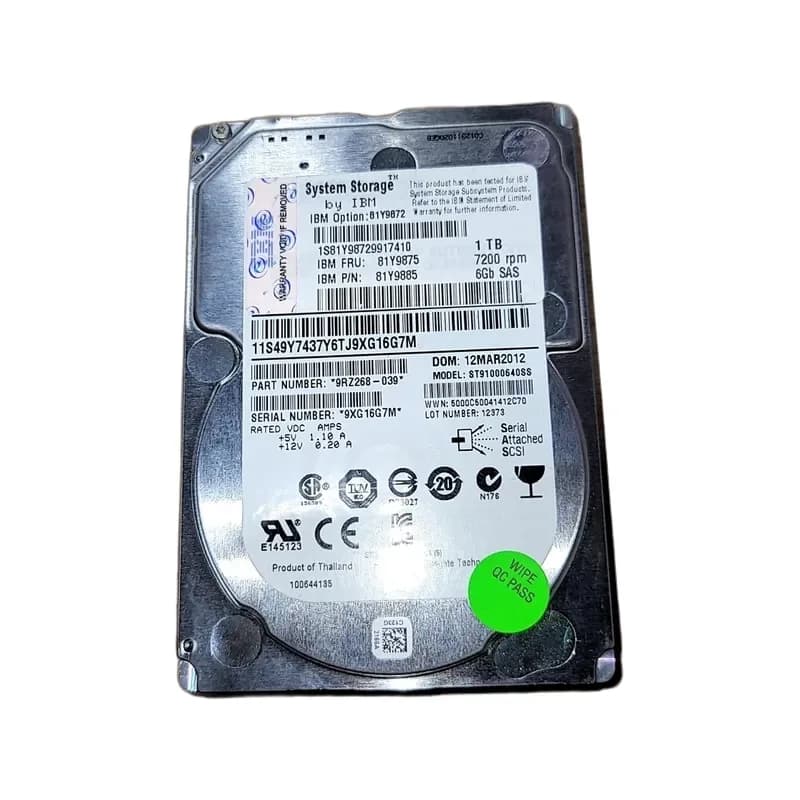 9RZ268-039 - Seagate 1TB 7200RPM SAS 6Gb/s 2.5-in Hard Drive