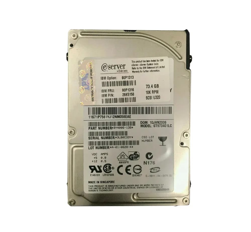9Y4006-139 - Seagate 73GB 10000RPM SCSI 320MB/s 2.5-in Hard Drive