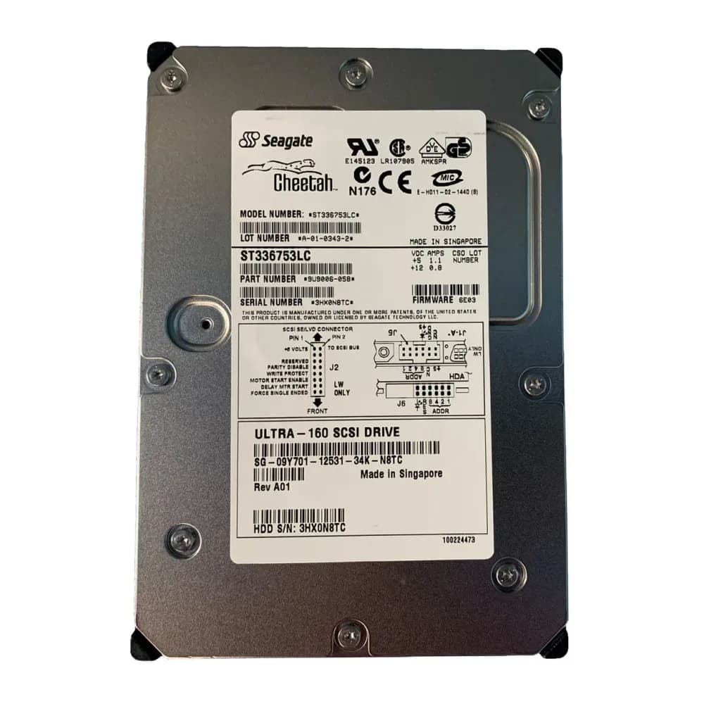 9Y701 - Dell 36.4GB 15000RPM SCSI 160MB/s 3.5-in Hard Drive
