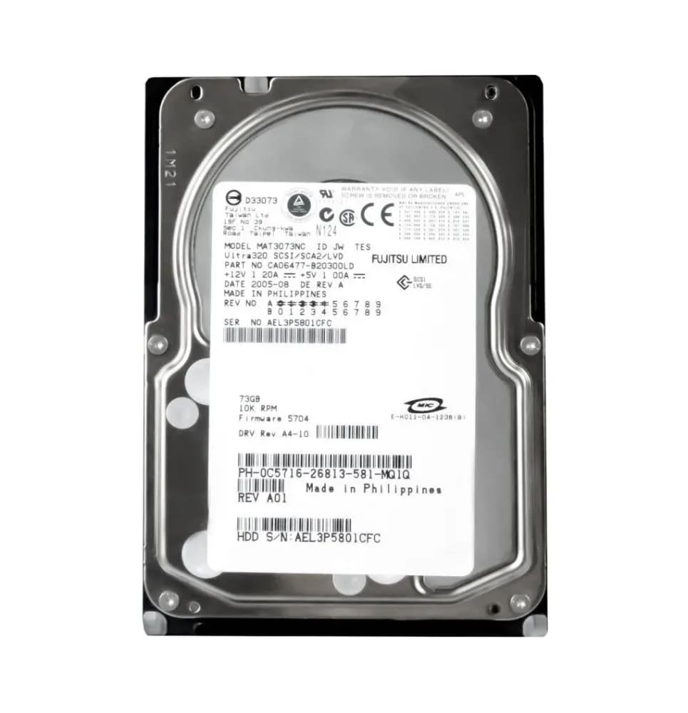 C5716 - Dell 73GB 10000RPM SCSI 320MB/s 3.5-in Hard Drive